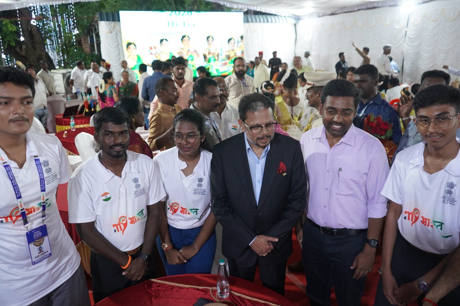 Saatvik Karthikeyan with the Governor of Puducherry at the Independence Day High Tea, Lok Niwas